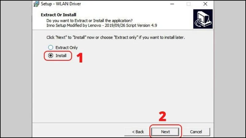 Tiến hành nhấn nút bắt đầu cài đặt vào hệ thống