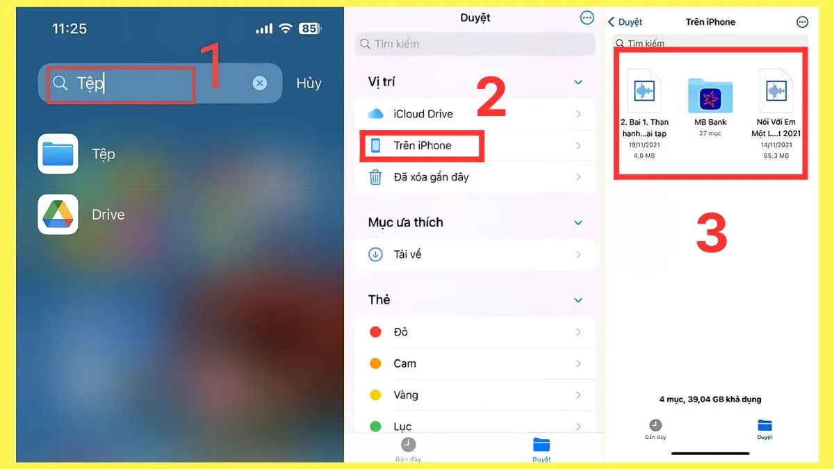 Tìm file Zalo trên iPhone