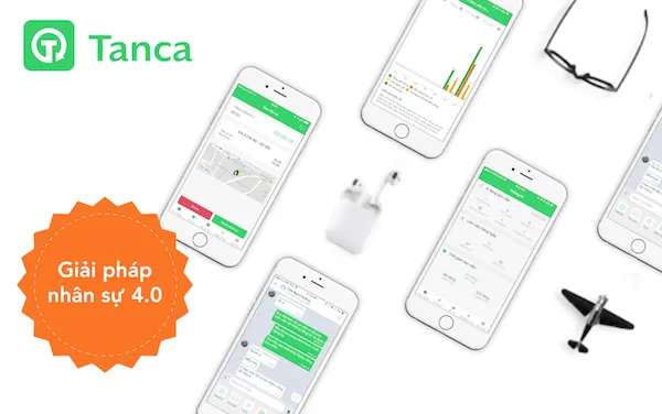 Màn hình chính của Tanca với các module quản lý nhân sự