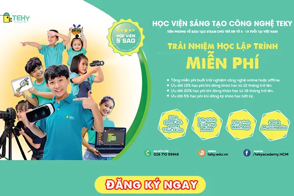 Trải nghiệm học lập trình miễn phí tại học viện công nghệ Teky