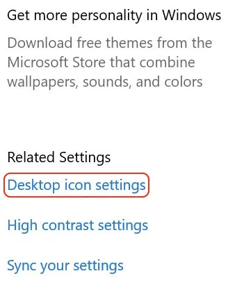 Truy cập vào mục Themes để thực hiện lấy my computer ra desktop win 10