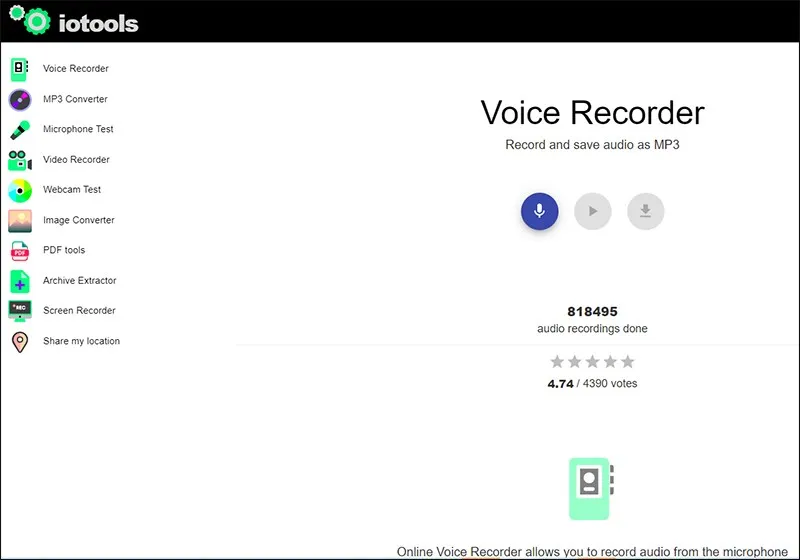 Tiện ích ghi âm nhanh trên trình duyệt Google Chrome