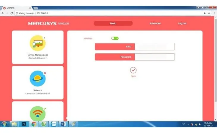 Cấu hình tên và mật khẩu WiFi mới
