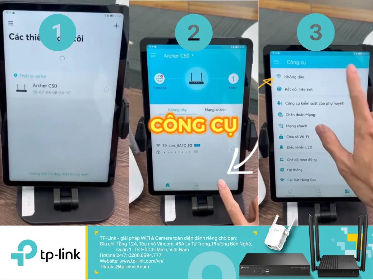 cÃ¡c bÆ°á»›c truy cáº­p vÃ o máº¡ng Wi-Fi Ä‘Ã£ Ä‘Æ°á»£c káº¿t ná»‘i Ä‘Â»ƒ Ä‘á»•i máº­t kháº©u Wi-Fi TP-Link báº±ng Ä‘iá»‡n thoáº¡i cá»±c dá»… dÃ ng