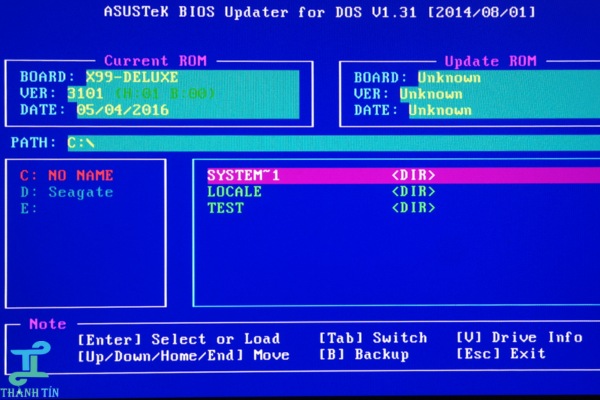 Cập nhật để khắc phục lỗi BIOS không nhận ổ cứng