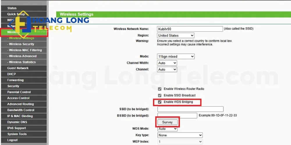 Vào mục cấu hình wifi