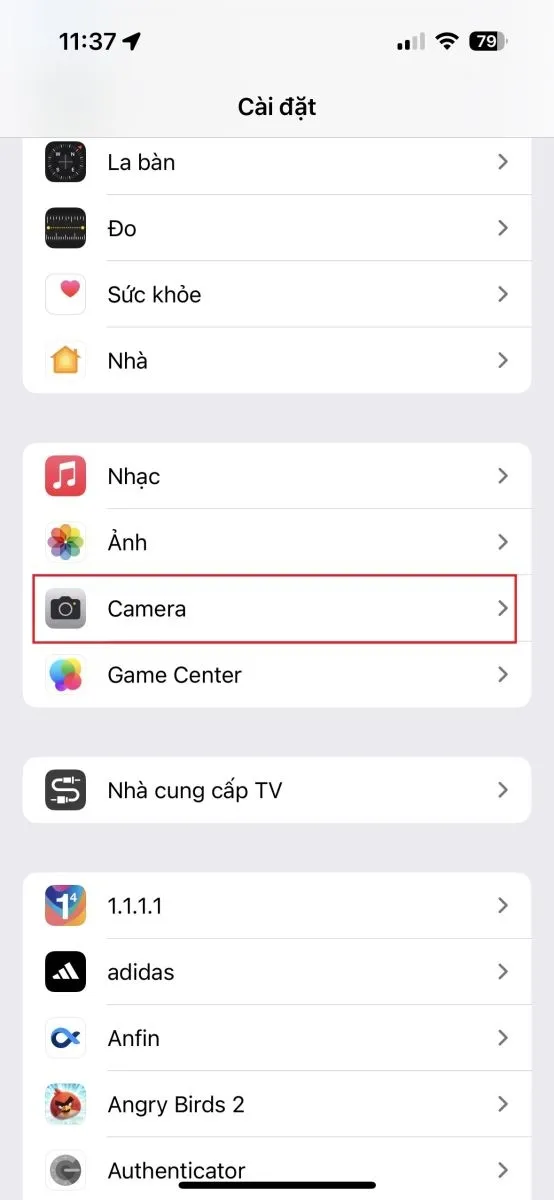 Kích hoạt tính năng camera để nhận diện mã QR WiFi