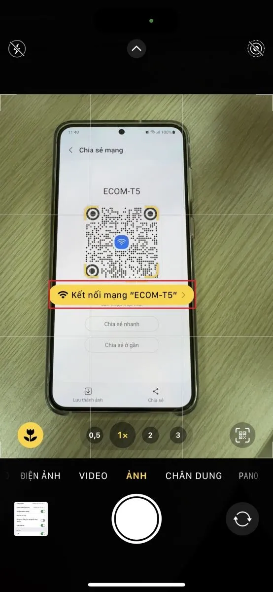 Hoàn tất cách hiện mã qr wifi và kết nối mạng trên iPhone