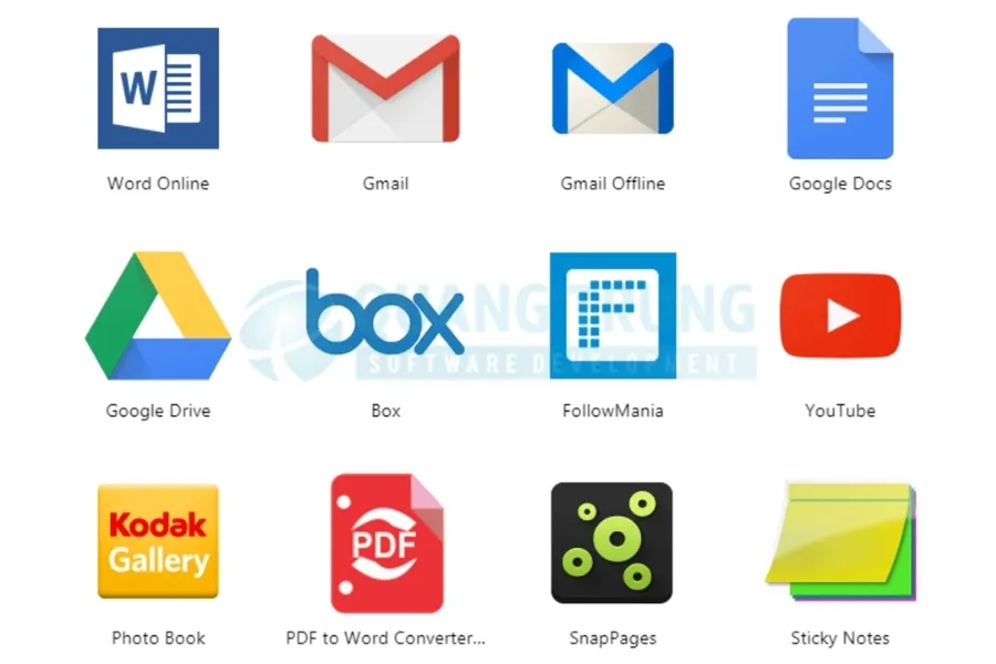 Các ứng dụng văn phòng và đồ họa phổ biến thuộc dạng phần mềm đóng gói