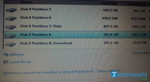 Ảnh minh họa màn hình cài đặt Windows 7