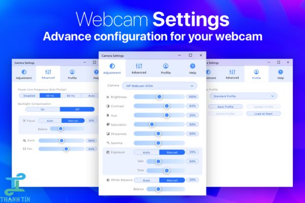 Sử dụng phần mềm Webcam Setting hỗ trợ sửa webcam laptop