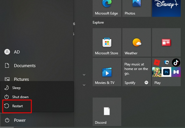 khởi động ,lại máy tính