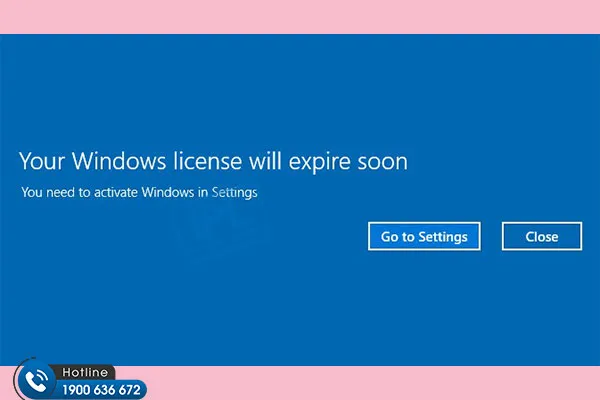 Cảnh báo Windows sắp hết hạn