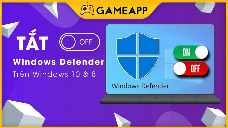 Cách bật/ tắt Windows Defender trên Windows 10, 8 đơn giản