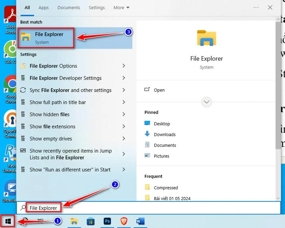 Tìm kiếm trực tiếp ứng dụng quản lý tệp tin từ Menu Start của Windows 2026