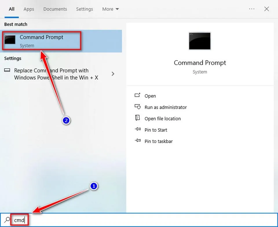 Thao tác mở Explorer thông qua giao diện dòng lệnh Command Prompt nâng cao