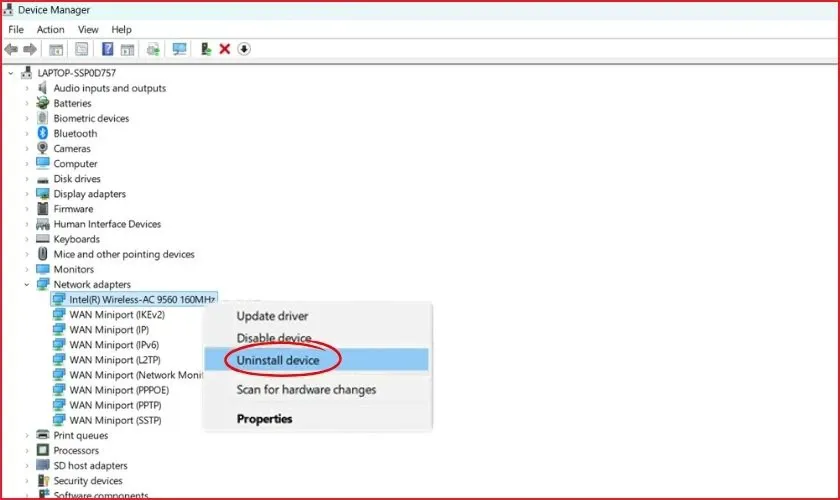 Xác nhận thao tác gỡ bỏ driver để chuẩn bị cho quá trình cài đặt lại phiên bản mới