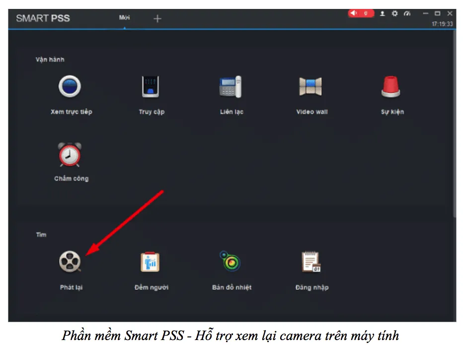 xem lai camera tren may tinh voi phan mem smart PSS