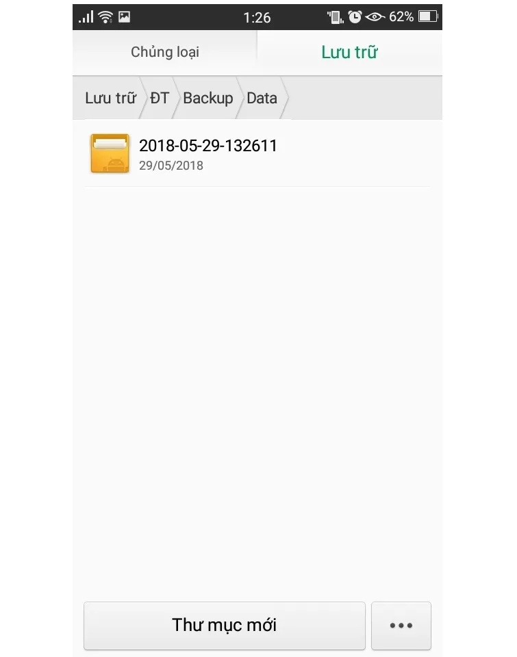 Tìm tệp tin dữ liệu hệ thống trong trình quản lý tập tin Android