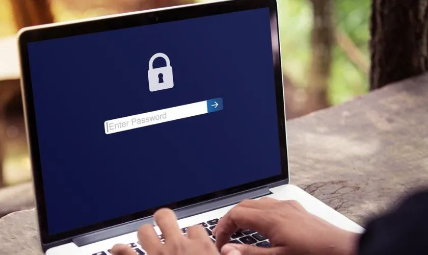 Màn hình hiển thị mã khóa sau khi nhập sai mật khẩu