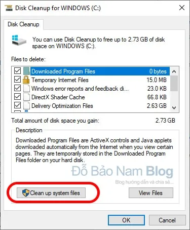Xóa rác máy tính bằng công cụ Disk Cleanup